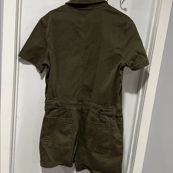 Lucky Brand Olive Green Button-Up Romper - Picture 4 of 4